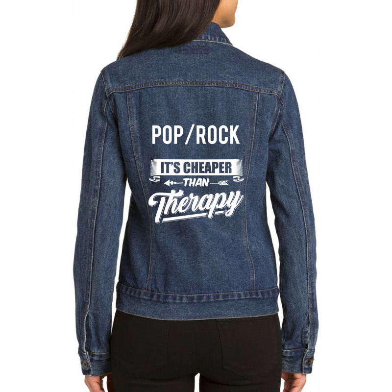 Pop Rock Novely Pop Rock Quoe Ladies Denim Jacket by cm-arts | Artistshot