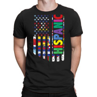 Usa And Latin American Countries Flag Hispanic Heritage T Shirt T-shirt | Artistshot