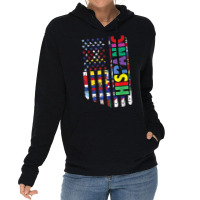 Usa And Latin American Countries Flag Hispanic Heritage T Shirt Lightweight Hoodie | Artistshot