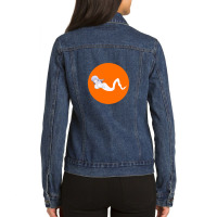 Pop Socke Anime Ghos Ladies Denim Jacket | Artistshot