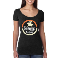 Brooms Are For Amateurs Funny Halloween Witch On A Horse Women's Triblend Scoop T-shirt | Artistshot