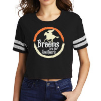 Brooms Are For Amateurs Funny Halloween Witch On A Horse Scorecard Crop Tee | Artistshot