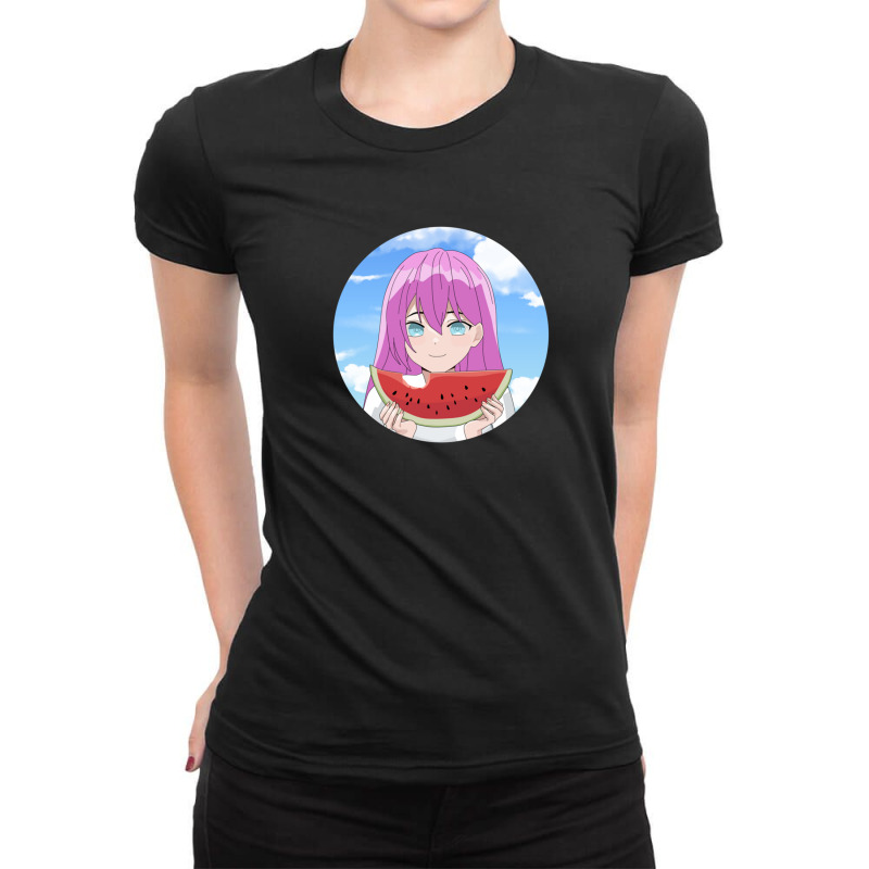 Pop Socke Anime Waermelon Ladies Fitted T-Shirt by cm-arts | Artistshot