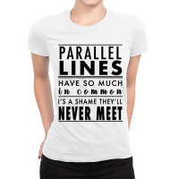 Parallel Lines Ladies Fitted T-shirt | Artistshot