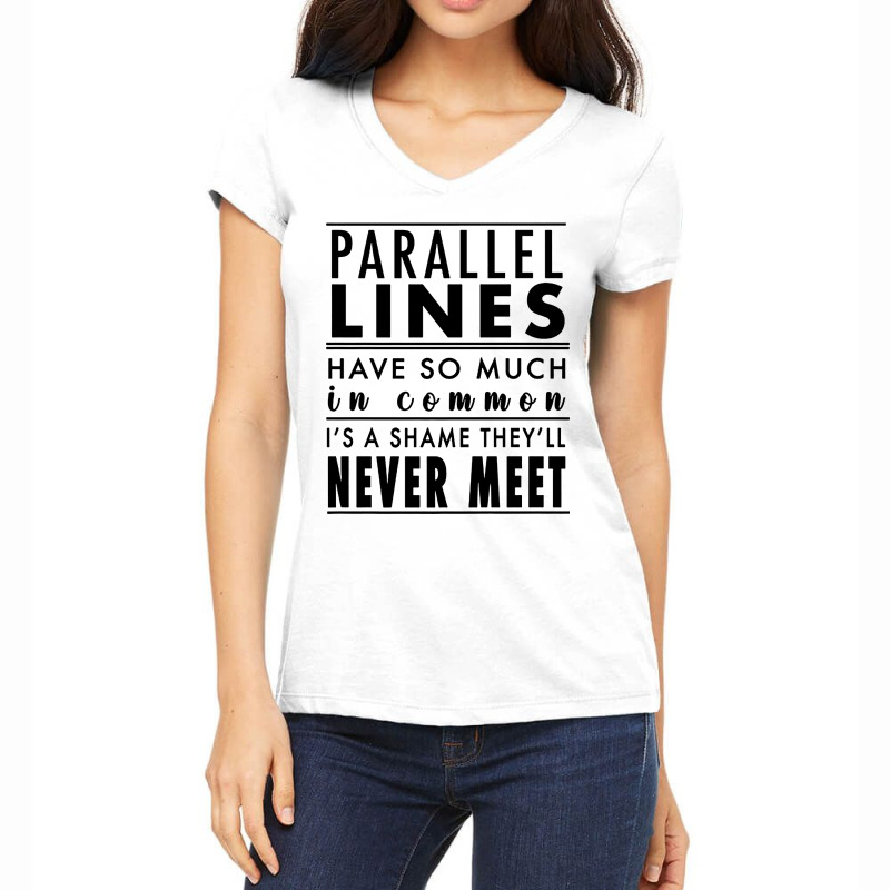 Parallel Lines Women's V-Neck T-Shirt by fidele milio | Artistshot