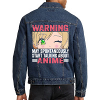 Start Talking About Girl Anime Men Denim Jacket | Artistshot