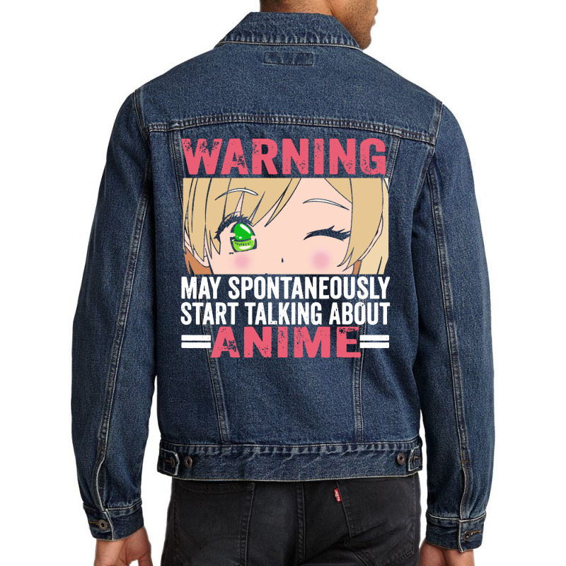 Start Talking About Girl Anime Men Denim Jacket | Artistshot