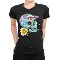 Mexican Calavera  Dia De Los Muertos  Day Of Dead T Shirt Ladies Fitted T-shirt | Artistshot