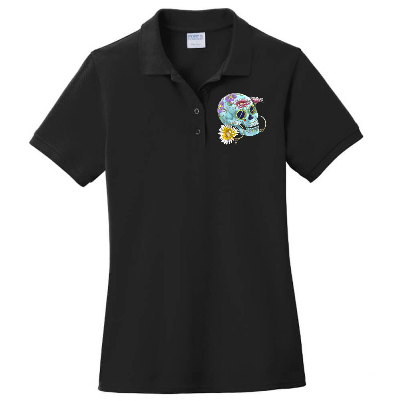 Mexican Calavera  Dia De Los Muertos  Day Of Dead T Shirt Ladies Polo Shirt by hankeajrippleex5 | Artistshot