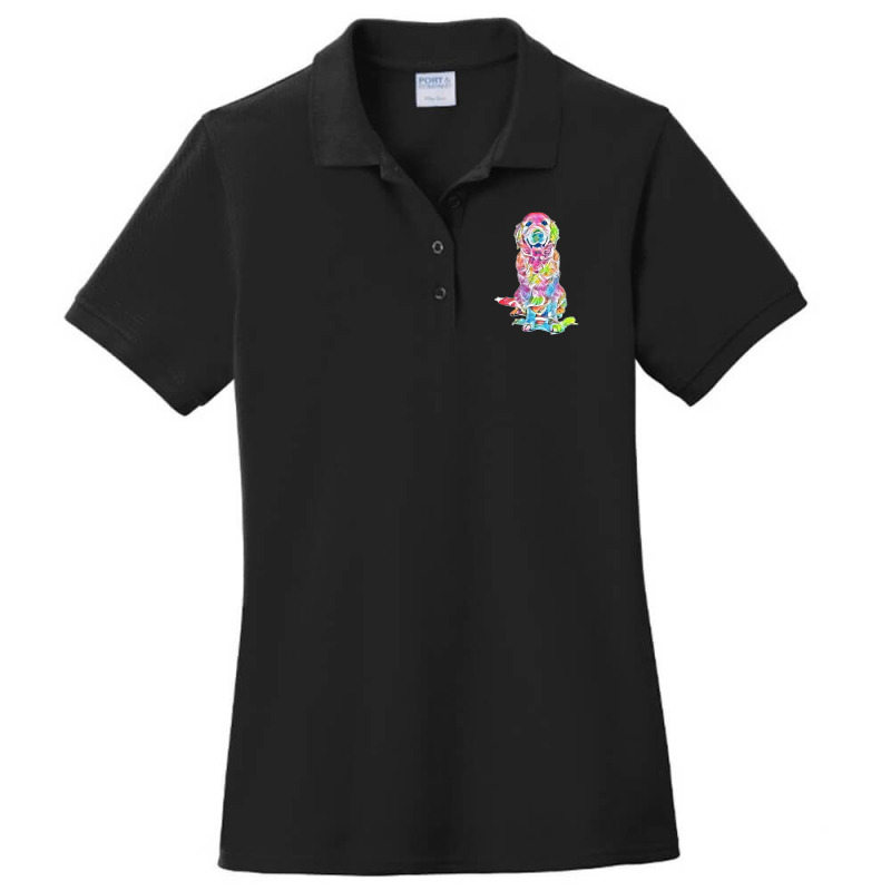 Golden Retriever Ladies Polo Shirt by Kemnabi | Artistshot