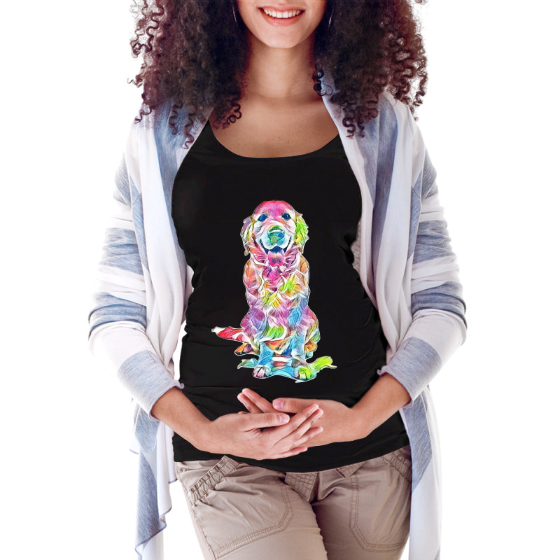 Golden Retriever Maternity Scoop Neck T-shirt by Kemnabi | Artistshot