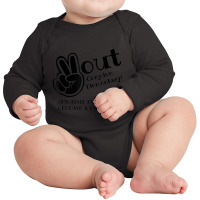 As S Peace Out Corydon Elementary Ces Long Sleeve Baby Bodysuit | Artistshot