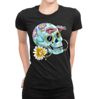 Mexican Skull Calavera Dia De Los Muertos The Day Of Dead T Shirt Ladies Fitted T-shirt | Artistshot