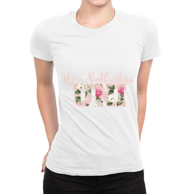 Collegiate Floral Nova Southeastern University Ladies Fitted T-Shirt by TERRANCECOTT | Artistshot