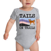 Canaan Dog Tails On Trails Funny Dog Hiking T Shirt Baby Bodysuit | Artistshot