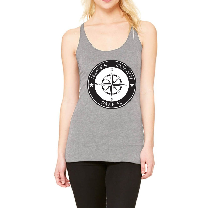 Davie Florida Geographical Coordinates Racerback Tank by TERRANCECOTT | Artistshot