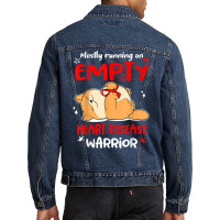 Mostly Running On Empty Heart Disease Warrior T Shirt Men Denim Jacket | Artistshot