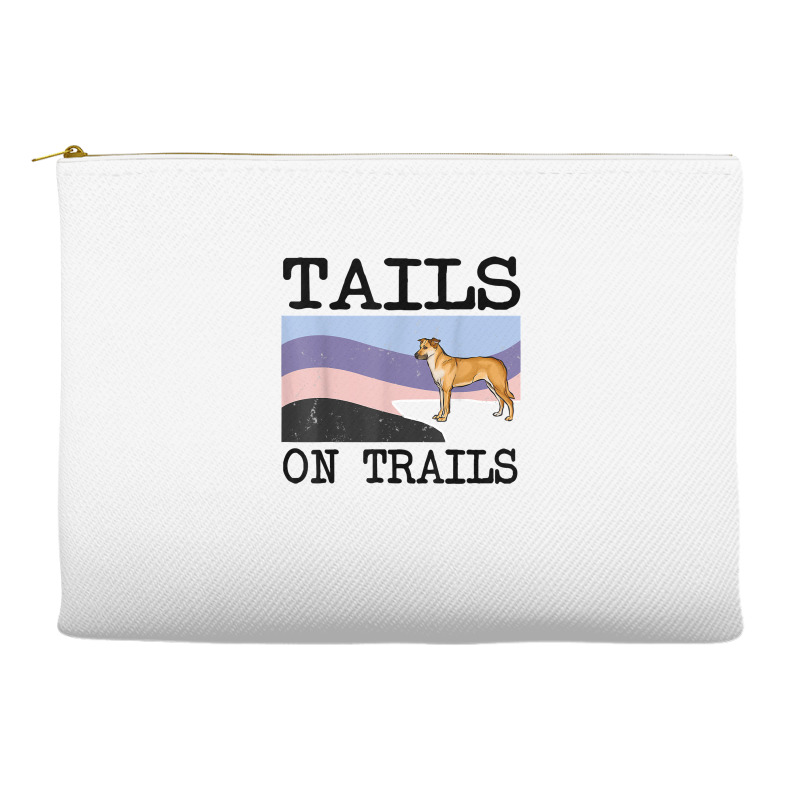 Chinook Tails On Trails Funny Dog Hiking T Shirt Accessory Pouches | Artistshot