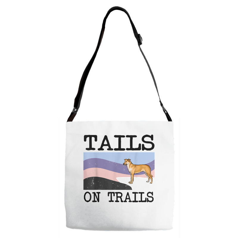 Chinook Tails On Trails Funny Dog Hiking T Shirt Adjustable Strap Totes | Artistshot