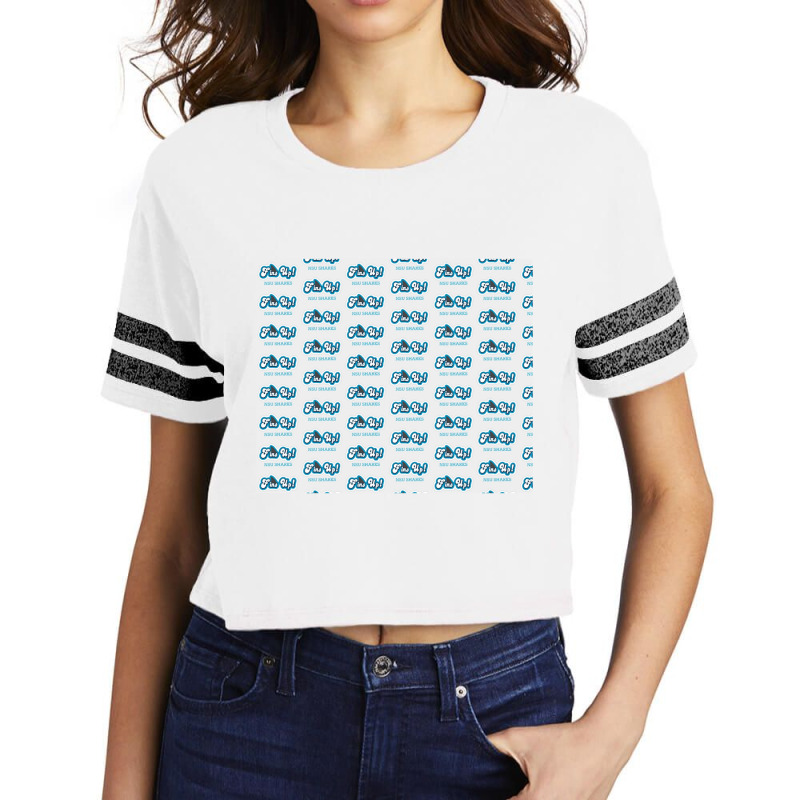 Fins Up Sharks! Throw Blanket Scorecard Crop Tee by TERRANCECOTT | Artistshot