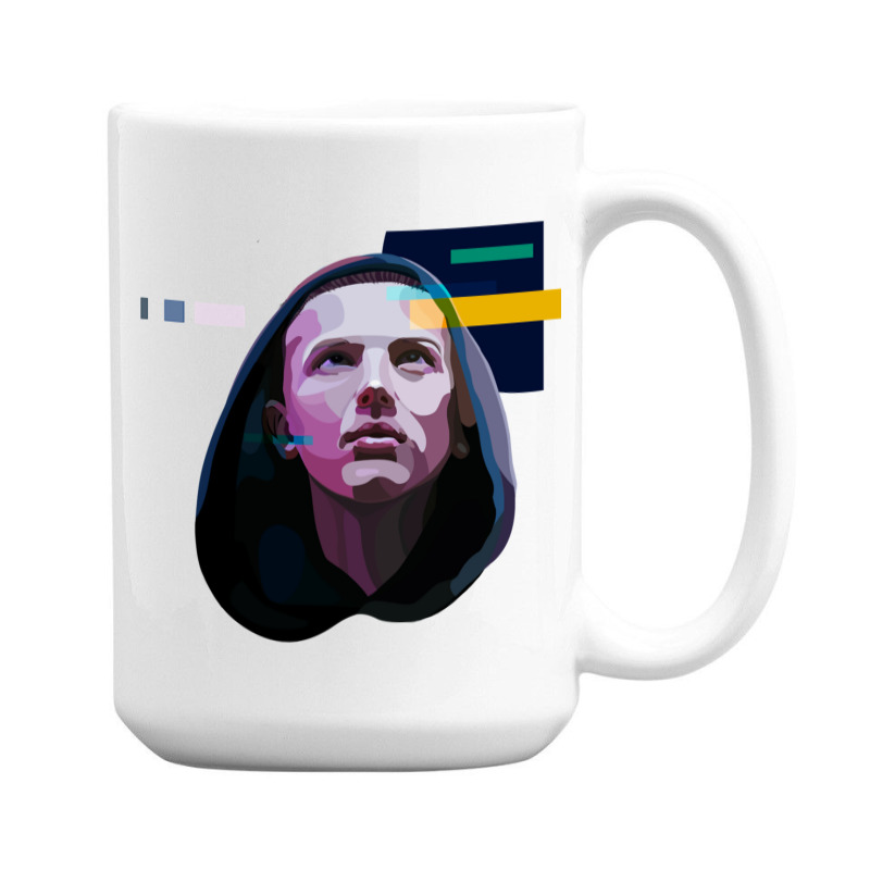 Beautiful Model Millie Bobby Mens Best Brown Music Vintage Retro 15 Oz Coffee Mug | Artistshot