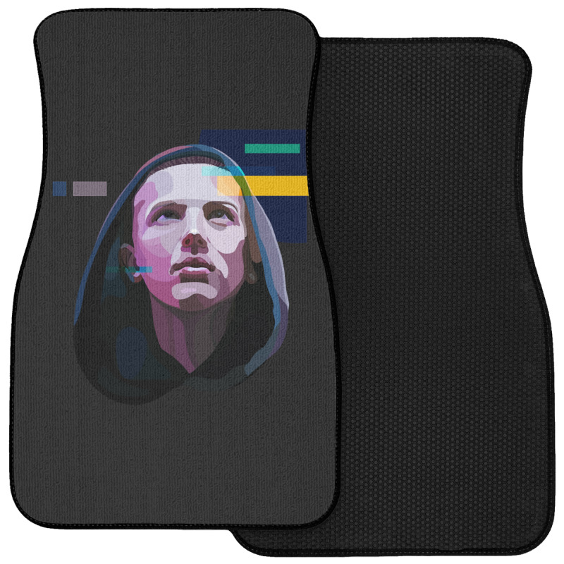 Beautiful Model Millie Bobby Mens Best Brown Music Vintage Retro Front Car Mat | Artistshot