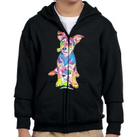 Dog With Perky Ears Youth Zipper Hoodie | Artistshot