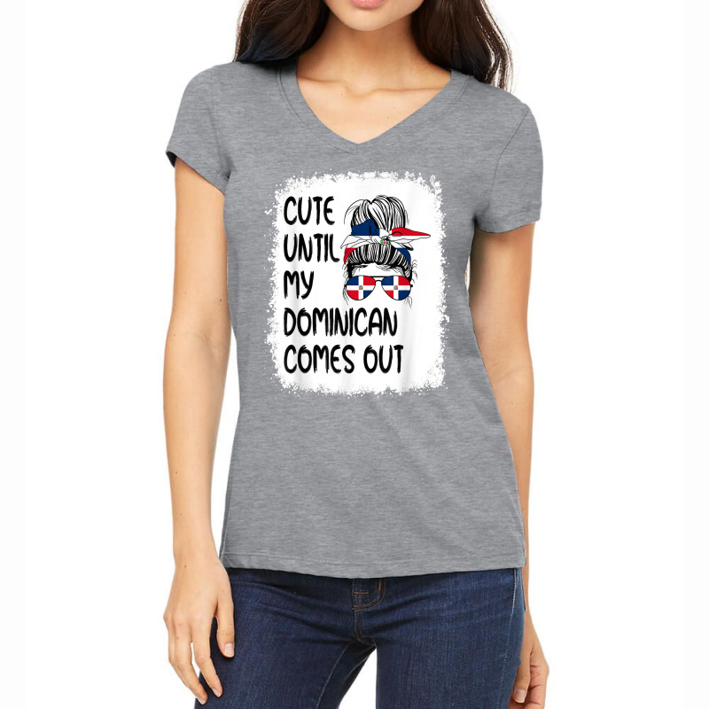 Funny Cute Until My Dominican Comes Out T Shirt Women's V-Neck T-Shirt by cm-arts | Artistshot