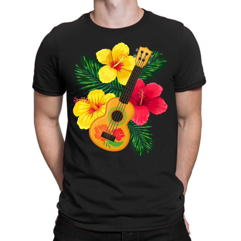 Hawaiian Ukulele Lute Guitar Hibiscus T-shirt | Artistshot