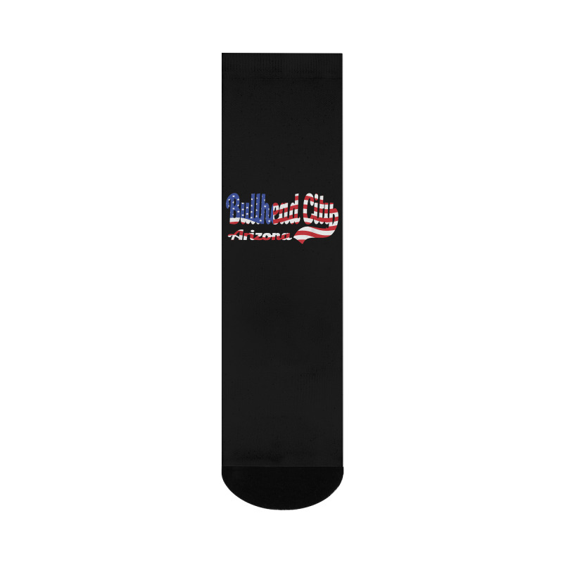 Bullhead City Arizona American Flag T Shirt Crew Socks | Artistshot