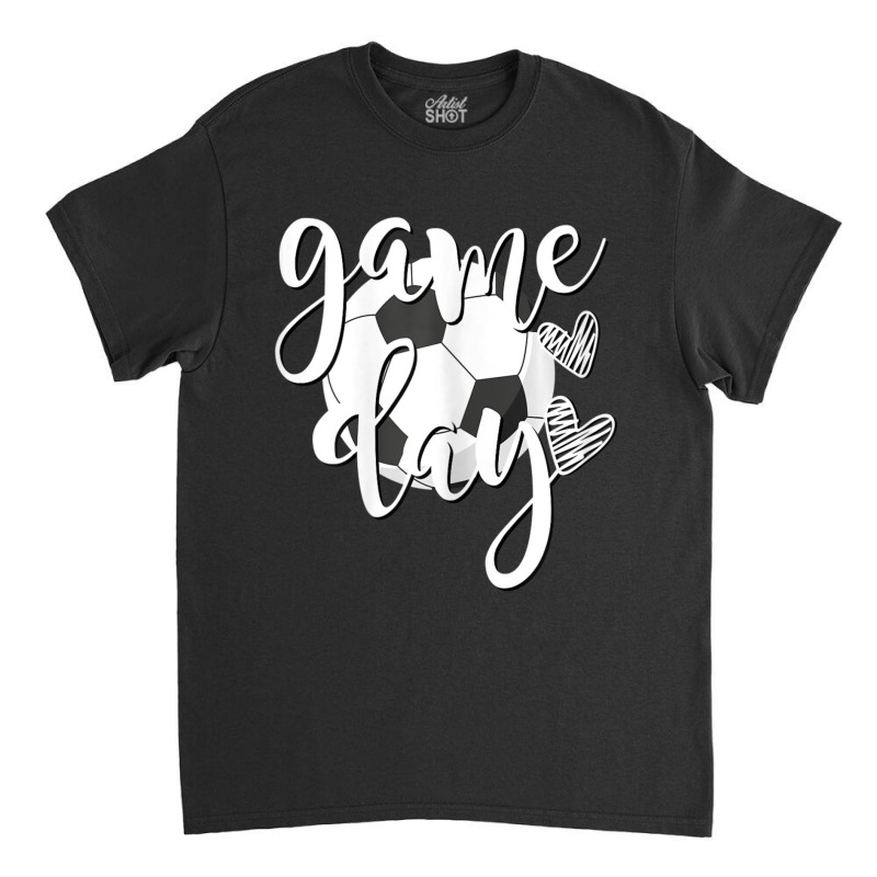 Game Day Soccer Ball With Hearts Soccer Mom Soccer Player Classic T-shirt by Koyanho62 | Artistshot