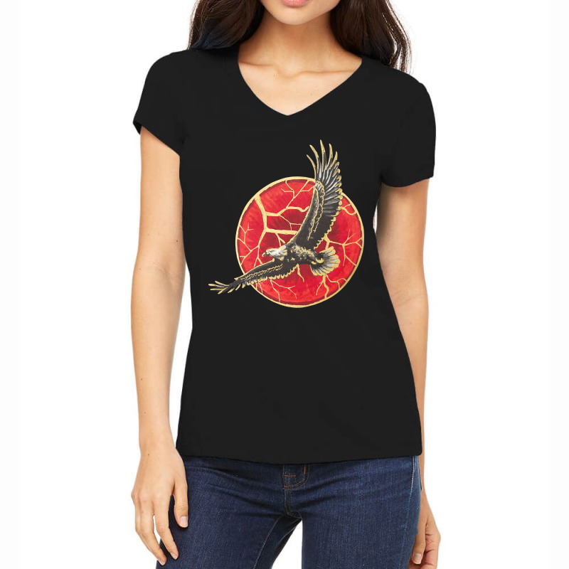 Lightning Eagle, Lightning Eagle The Sun, Lightning Eagle Red, Lightni Women's V-Neck T-Shirt by SHOODOD | Artistshot