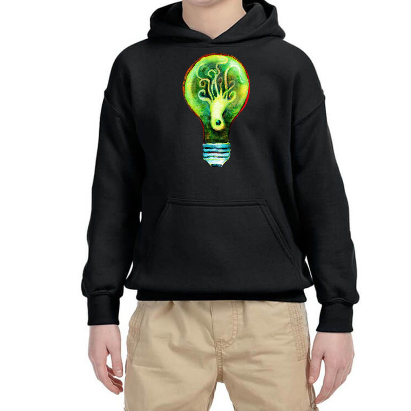 Octopus In A Lightbulb, Octopus In A Lightbulb Art, Octopus In A Light Youth Hoodie by SHOODOD | Artistshot