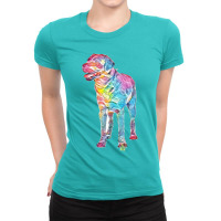 Black Labrador Front View Ladies Fitted T-shirt | Artistshot