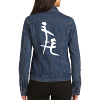 Chinese Letters Funny Dirty Blowjob Ladies Denim Jacket | Artistshot