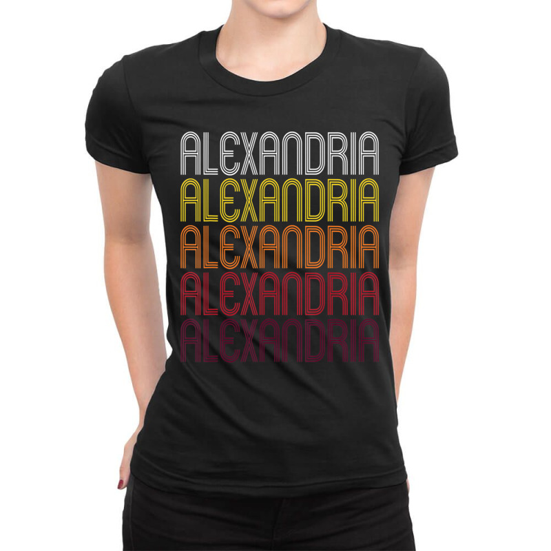 Alexandria, La Vintage Style Louisiana Ladies Fitted T-Shirt by Quick Scully | Artistshot