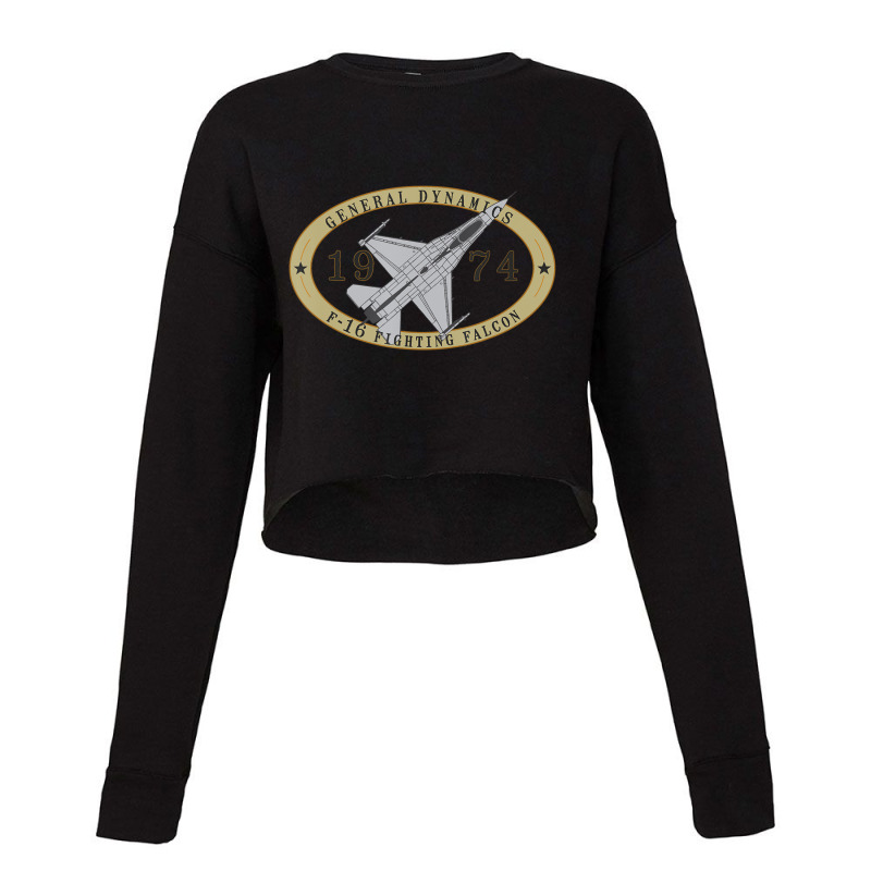 F-16 Fighting Falcon Jet Fighter Military Airplane Cropped Sweater by Aiello Mcdade | Artistshot