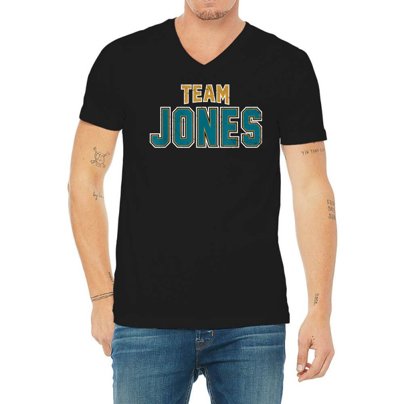 Distressed Team Jones Surname Proud Family Last Name T Shirt V-Neck Tee by cm-arts | Artistshot