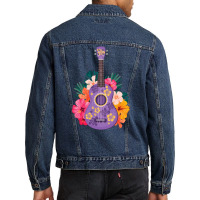 Ukulele Music Instrument Fan, Ukulele Music Instrument Fan Art, Ukulel Men Denim Jacket | Artistshot