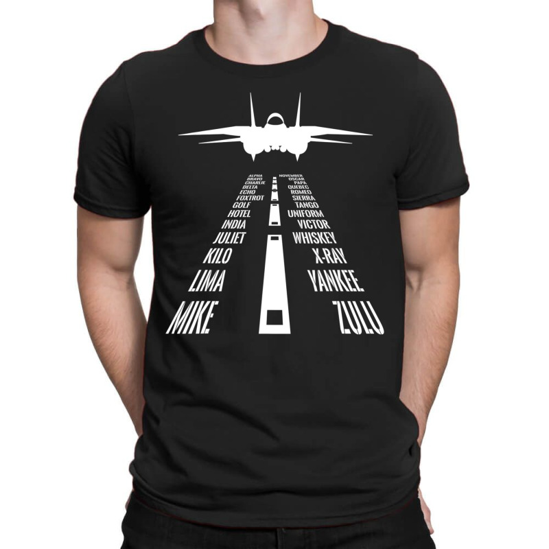 Flying F14 Tomcat Pilot Landing Phonetic Alphabet Runway T-shirt | Artistshot