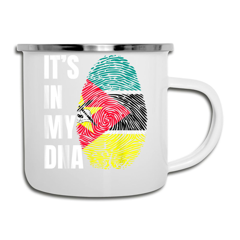 Fingerprint Dna Biometry Flag Mozambique T Shirt Camper Cup by cm-arts | Artistshot