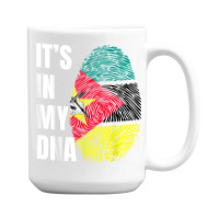 Fingerprint Dna Biometry Flag Mozambique T Shirt 15 Oz Coffee Mug | Artistshot