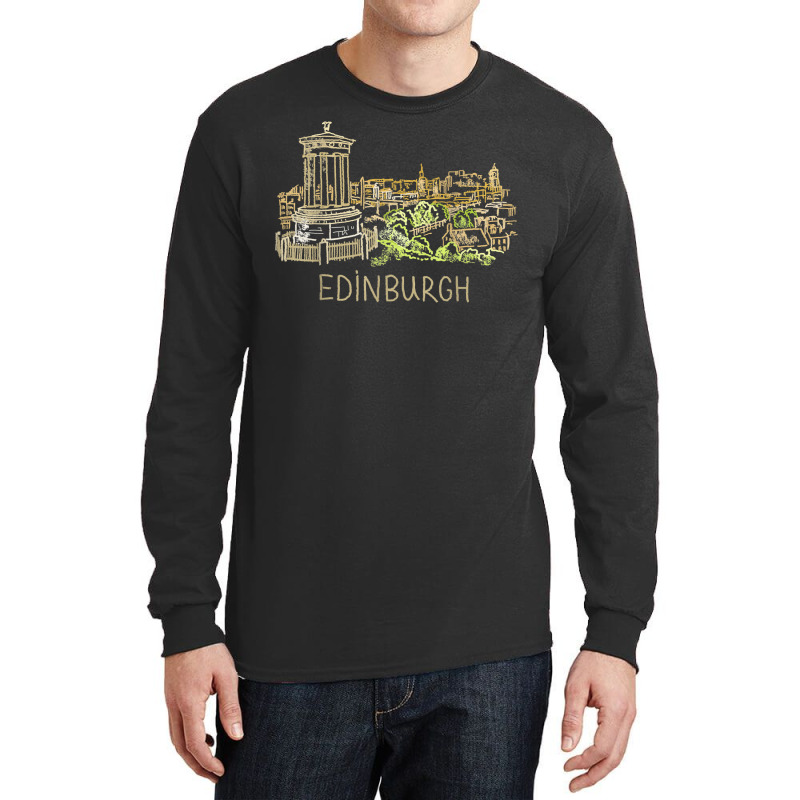 Edinburgh City Scotland Uk Souvenir Gift For Men Women T Shirt Long Sleeve Shirts | Artistshot