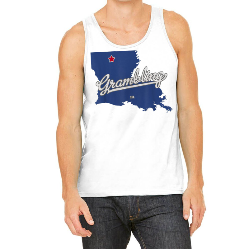 Grambling Louisiana La Map T Shirt Tank Top | Artistshot