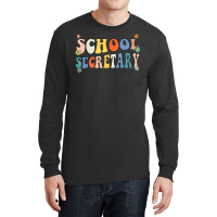 Groovy School Secretary Coping Skills Back To School T Shirt Long Sleeve Shirts | Artistshot