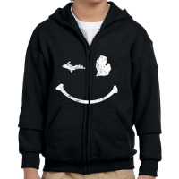 Cute Winking Michigan Mi Native Michigander Youth Zipper Hoodie | Artistshot