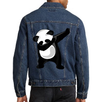 Dabbing Panda Cute Animal Giant Panda Bear Dab Dance Men Denim Jacket | Artistshot