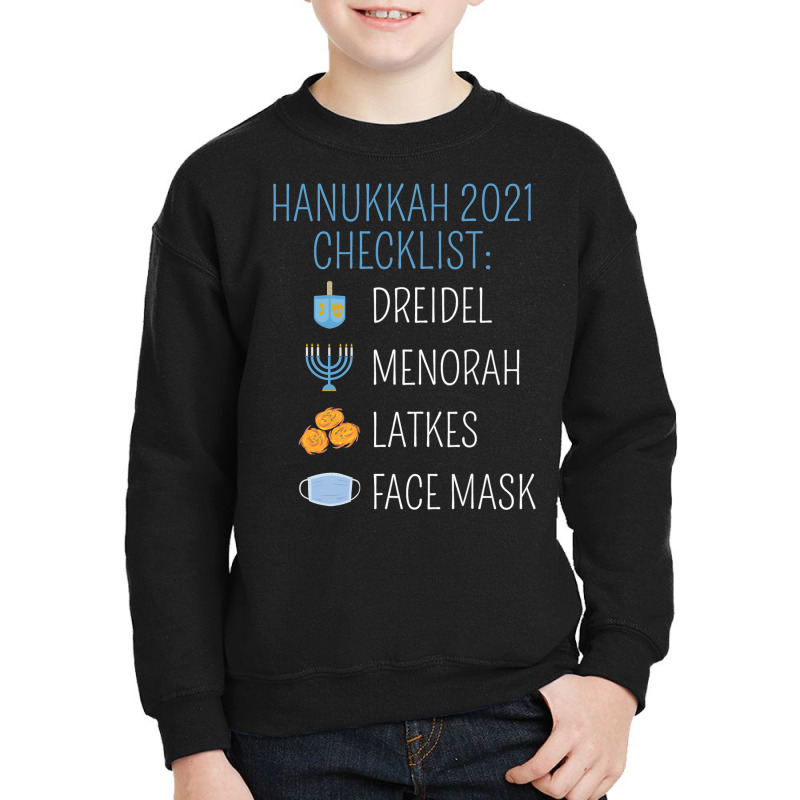 Hanukkah 2021 Checklist Happy Hanukkah Pajamas For Family T Shirt Youth Sweatshirt | Artistshot