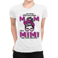 God Gifted Me Two Titles Mom Mimi Leopard Pink Wink Woman T Shirt Ladies Fitted T-shirt | Artistshot