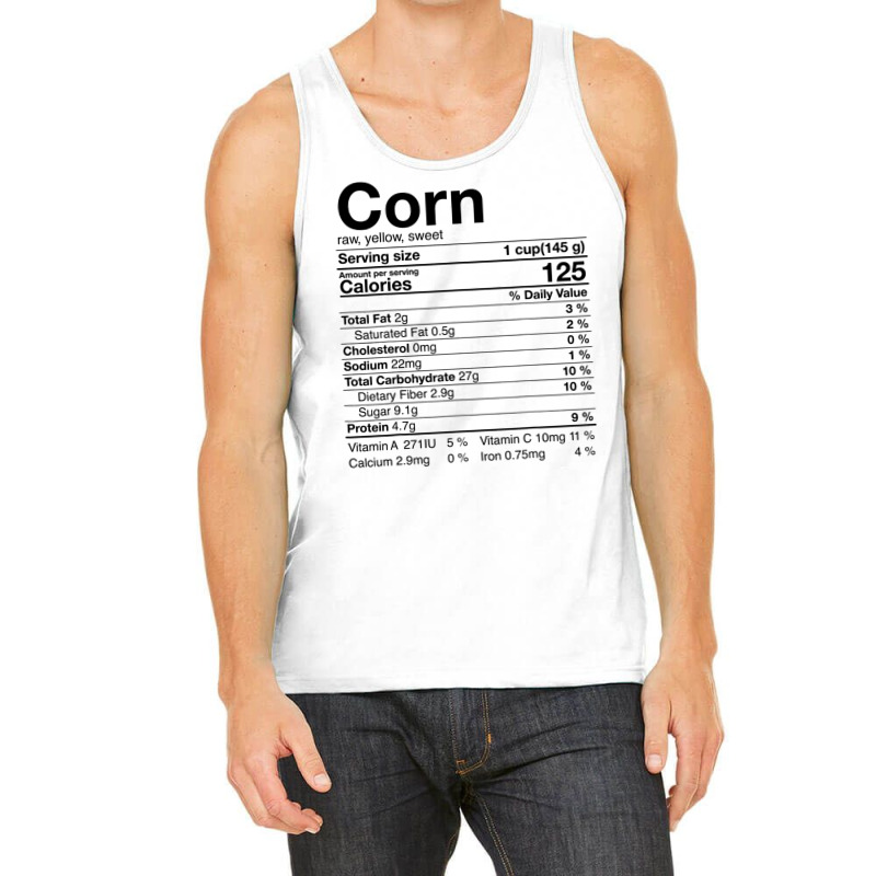 Corn Nutritional Facts Gifts Thanksgiving Costume Christmas Tank Top | Artistshot